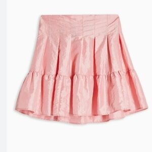 NWTS Topshop Taffeta Lantern Mini Skirt size 10 Pink